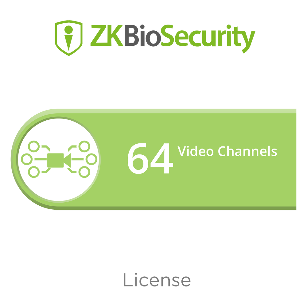 Licencia para ZKBiosecurity para modulo de video hasta 64 canales de video