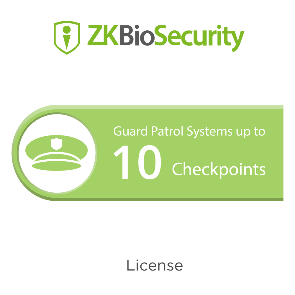 Licencia para ZKBiosecurity para modulo de rondines de guardia hasta 10 puntos de revision