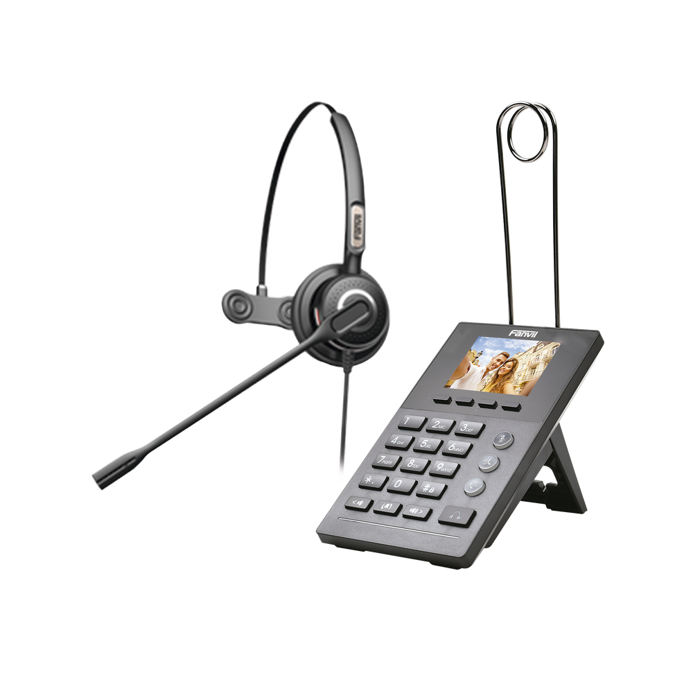 CallCenter Fanvil Kit Including X2P IP Phone And HT201 Headset