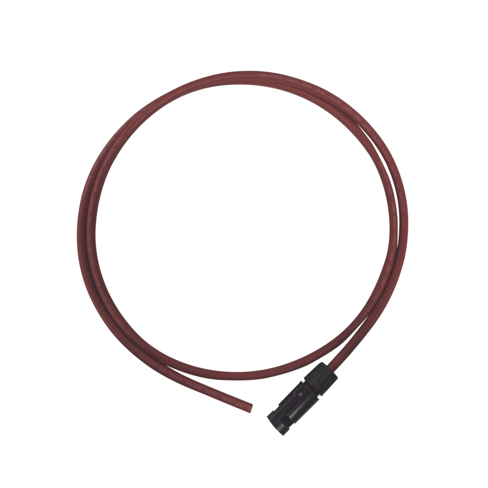 Cable Fotovoltaico, 1.5 m, Rojo, Calibre 10 AWG con Terminal MC4-M en un Extremo