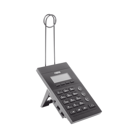 Teléfono IP para Call Center para 2 lineas SIP con soporte para diadema, pantalla 128x48 retro-iluminada, PoE