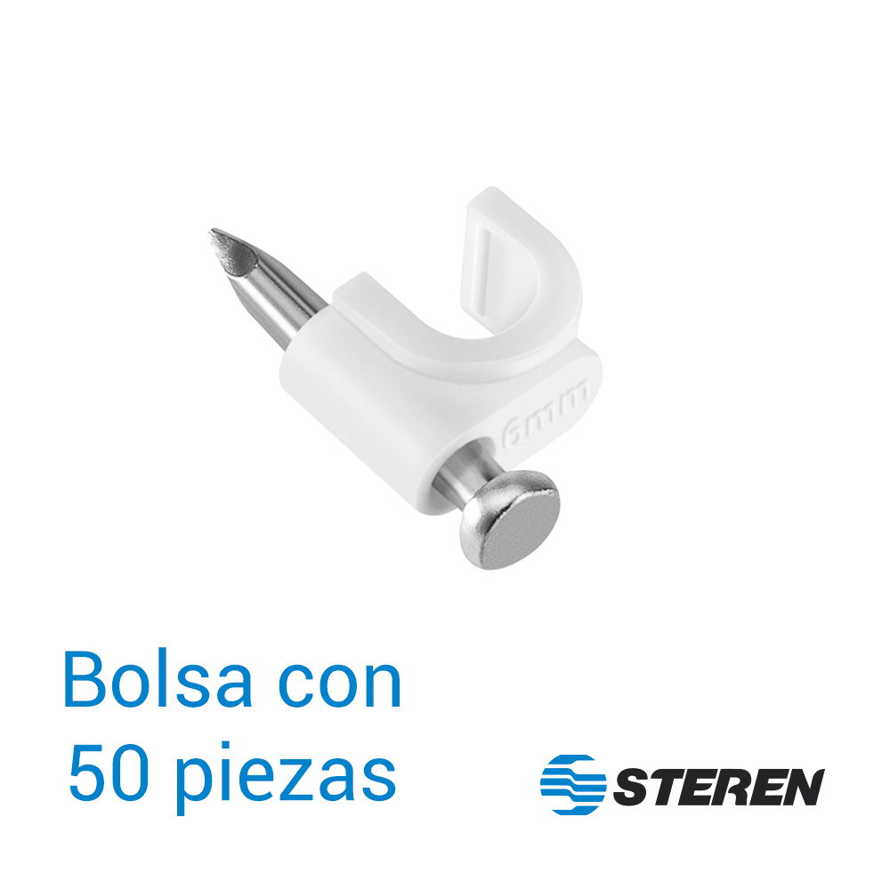 50 grapas para cable coaxial RG59, blancas 50 grapas para cable coaxial RG59, blancas