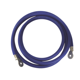 Cable para Baterías,  2.2 m Azul Calibre 2 AWG con Terminales de Ojo en Ambos Extremos