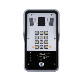 Portero IP SIP Con Relevador Integrado y Lector RFID Para Acceso Por Clave Númerica, Tarjeta o Llamada Remota