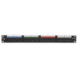 Patch Panel UTP HD6 Categoría 6, de 24 puertos, Plano, 1UR