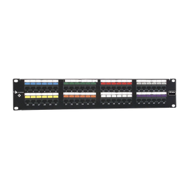 Patch Panel UTP HD6 Categoría 6, de 48 puertos, Plano, 2UR