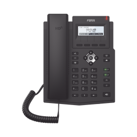 Teléfono IP empresarial para 2 lineas SIP con pantalla LCD, Códec Opus, conferencia de 3 vías.