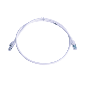 Patch Cord Z-MAX Cat6A S/FTP, CM/LS0H, 3ft, Color Blanco, Versión Bulk (Sin Empaque Individual)