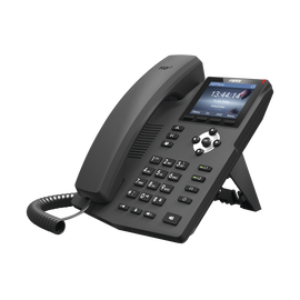 Teléfono IP empresarial para 2 lineas SIP con pantalla LCD de 2.8 pulgadas a color, puertos Gigabit y conferencia de 3 vías, PoE