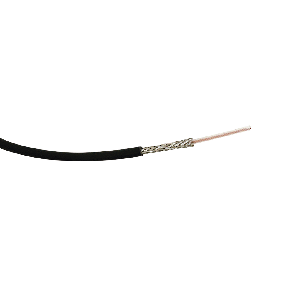 Coaxial Cable RG-58A/U Type, Polyethylene Insulation, Tinned Copper Braid Shield (95% coverage), PVC Jacket