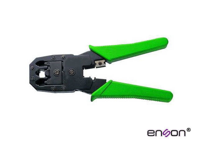 PINZAS PONCHADORAS ENSON ENS-NT01 PARA RJ9 (4 PINES) RJ11 (6 PINES) Y RJ45 (8 PINES) CON CUCHILLA DE CORTE Y PELADO DE CABLE PINZAS PONCHADORAS ENSON ENS-NT01 PARA RJ9 (4 PINES) RJ11 (6 PINES) Y RJ45 (8 PINES) CON CUCHILLA DE CORTE Y PELADO DE CABLE