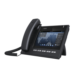 Teléfono IP Ejecutivo Para 6 Líneas SIP con Video Conferencia HD720, Pantalla Multi-Touch, Voz HD y Conferencia de 10 vías con Soporte Para PoE