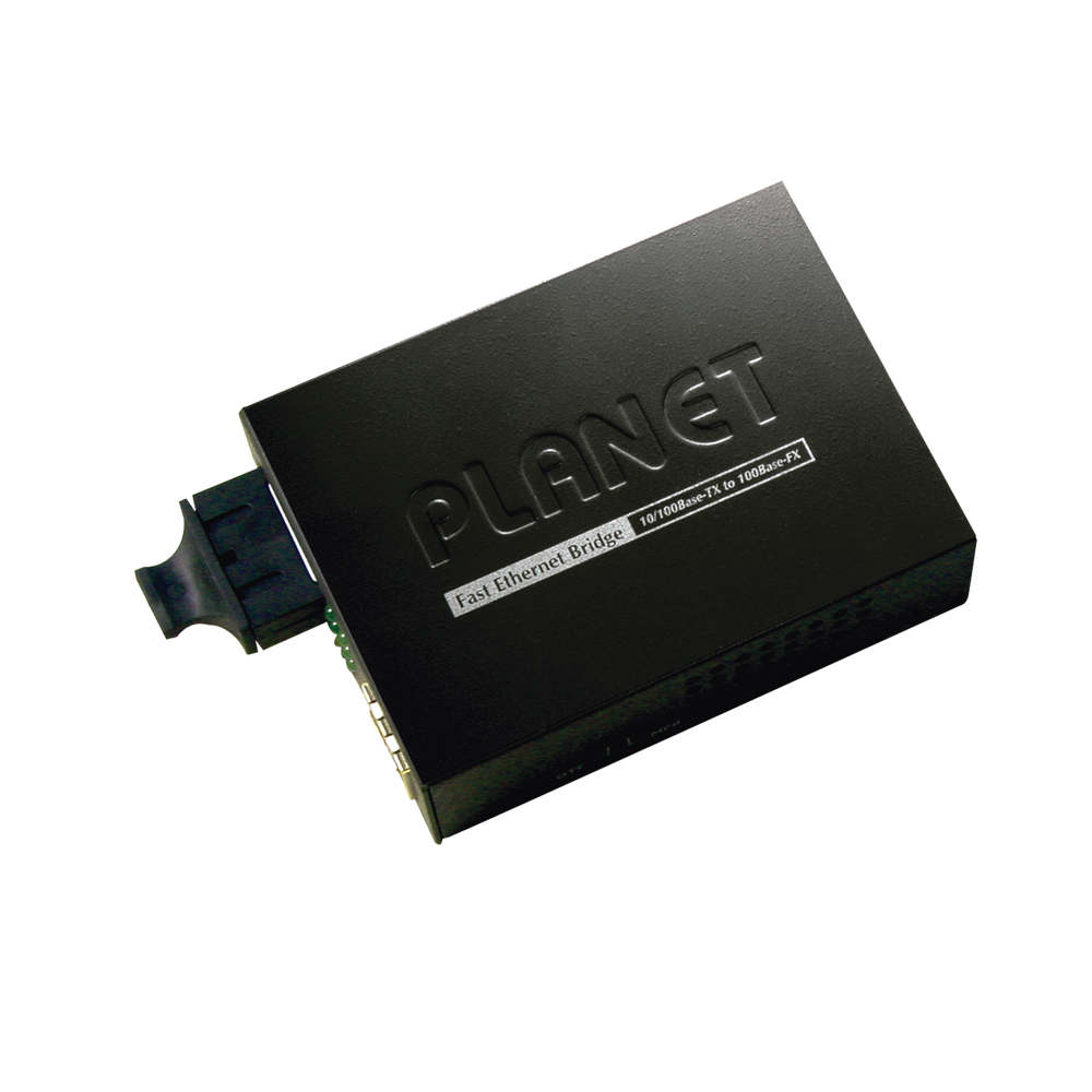 10/100Base-TX to 100Base-FX Bridge Media Converter