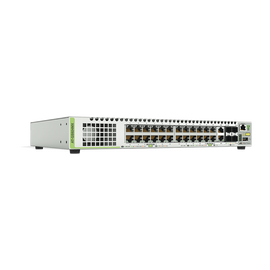 Switch Stackeable Capa 3, 24 puertos 10/100/1000 Mbps + 2 puertos SFP Combo + 2 puertos SFP+ 10 G Stacking