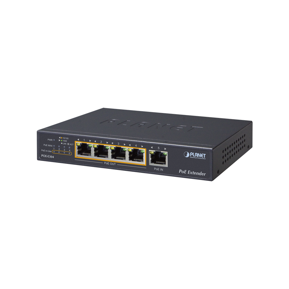 Extensor Ultra PoE 60 Watts a 4 Puertos output 802.3af/at