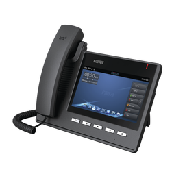 Teléfono IP Ejecutivo Para 6 Líneas SIP con Pantalla Multi-Touch, Voz HD y Conferencia de 10 vías soporte Para PoE