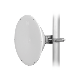 Antena Direccional de Alto Rendimiento de 24.5 dBi, Amplio rango de frecuencia (4.9 - 6.4 GHz), Conectores N-Hembra, Alto Aislamiento al Ruido, Fácil Montaje con Radomo Incluido