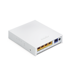 Punto de Acceso para Pared en 2.4 GHz,MIMO 2x2, Hasta 300 Mbps, 4 Puertos uno con Salida PoE. 100 mW de Potencia