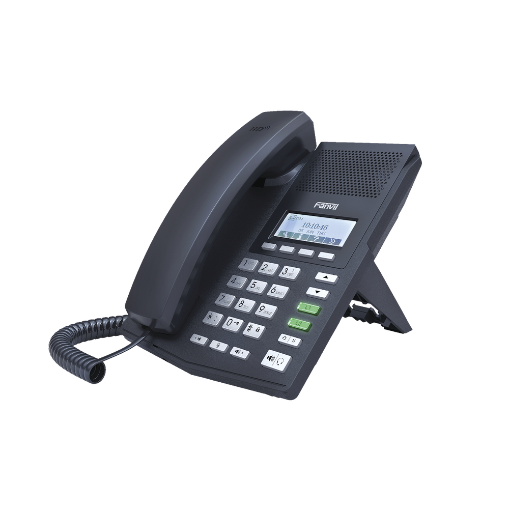 IP Phone X3 Black Color, 2 SIP Lines, HD Voice and 3 Way Conference, With PoE Enabled