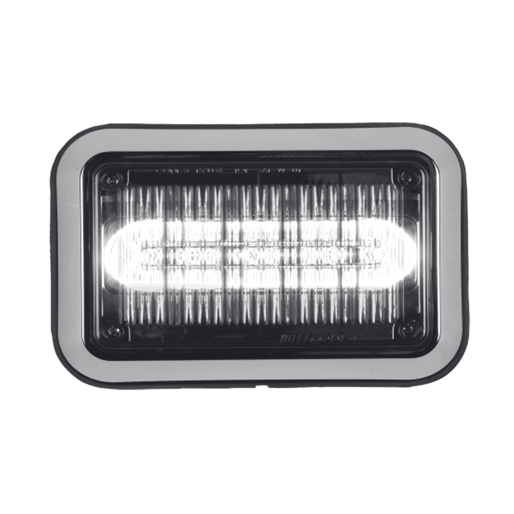 Luz perimetral LED PriZm ™ II de 4x6 con bisel, lente transparente y color REF8, Claro