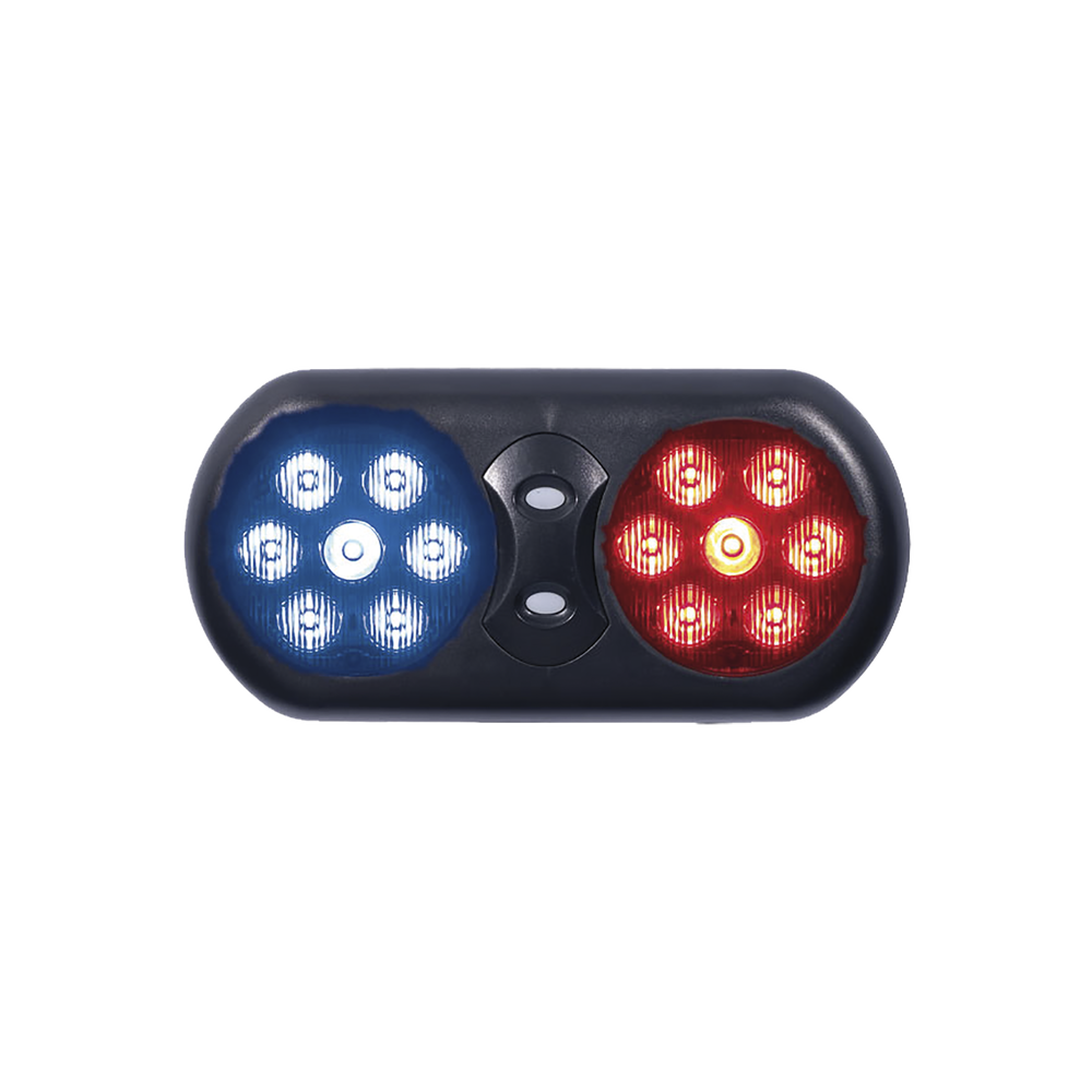 Luz de visera interior con doble LED rojo / azul