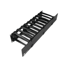 Organizador de Cable Horizontal RouteIT, Sencillo, Para Rack de 19in, 6in de profundidad, 2UR