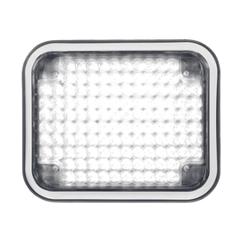 Luz perimetral LED claro 7x9 con bisel color blanco