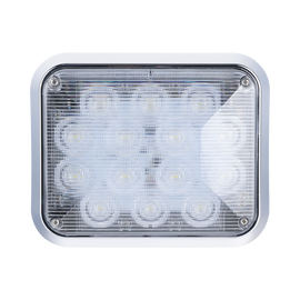 Luz perimetral LED claro 7x9 con bisel color blanco