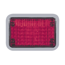 Luz perimetral LED roja 4x6 con bisel