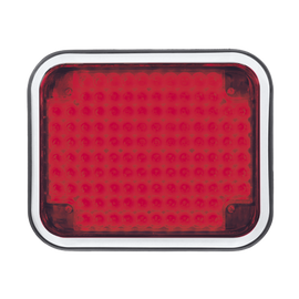 Luz perimetral LED roja 7x9 con bisel