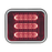 Luz perimetral LED PriZm ™ II de 7x9 con bisel, lente y LED de color rojo