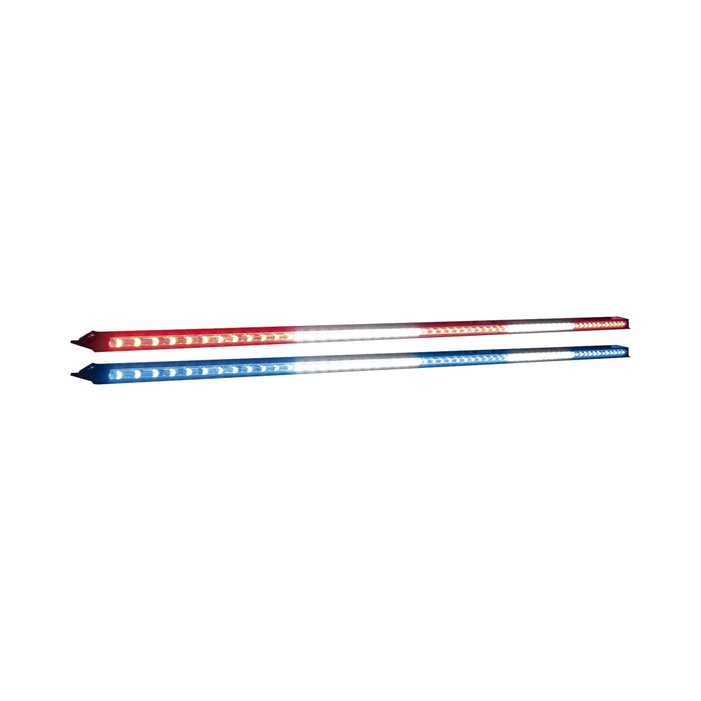61.3 in outliner perimeter bar, left wire exit, blue / white , red / white