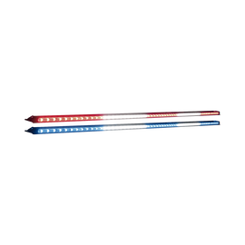 61.3 in outliner perimeter bar, left wire exit, blue / white , red / white
