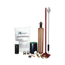 Kit Pararrayo con Accesorios para Protección de Diámetro de 80 m.