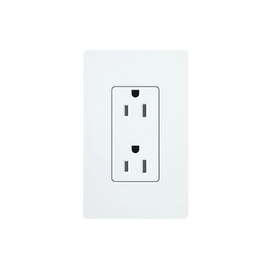Tomacorriente, receptaculo convencional  120V, 15A, color blanco.