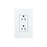 Tomacorriente, receptaculo convencional  120V, 15A, color blanco.