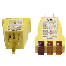 Probador de Fase. Verificador de Correcta Polarización de Fase y Neutro a Tierra en Color Amarillo. para 120 Vca