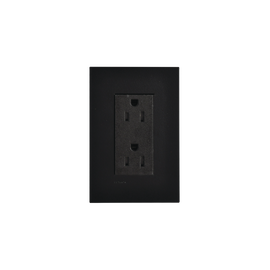 Tomacorriente, receptaculo, color negro, 15A.