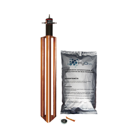 Kit de Puesta a Tierra de 100 Amperes con Electrodo, Filtro y Compuesto H2Ohm.