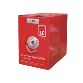 Bobina de 305 metros de cable, 22 AWG, 2 conductores, tipo CCA de color blanco, para aplicaciones en alarmas de intrusión/Control de Acceso/Automatización/ Interfonos y TV porteros.