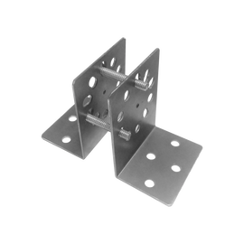 Base Multiposicion para postes de paso o esquina en cercos electricos 100% Acero galvanizado