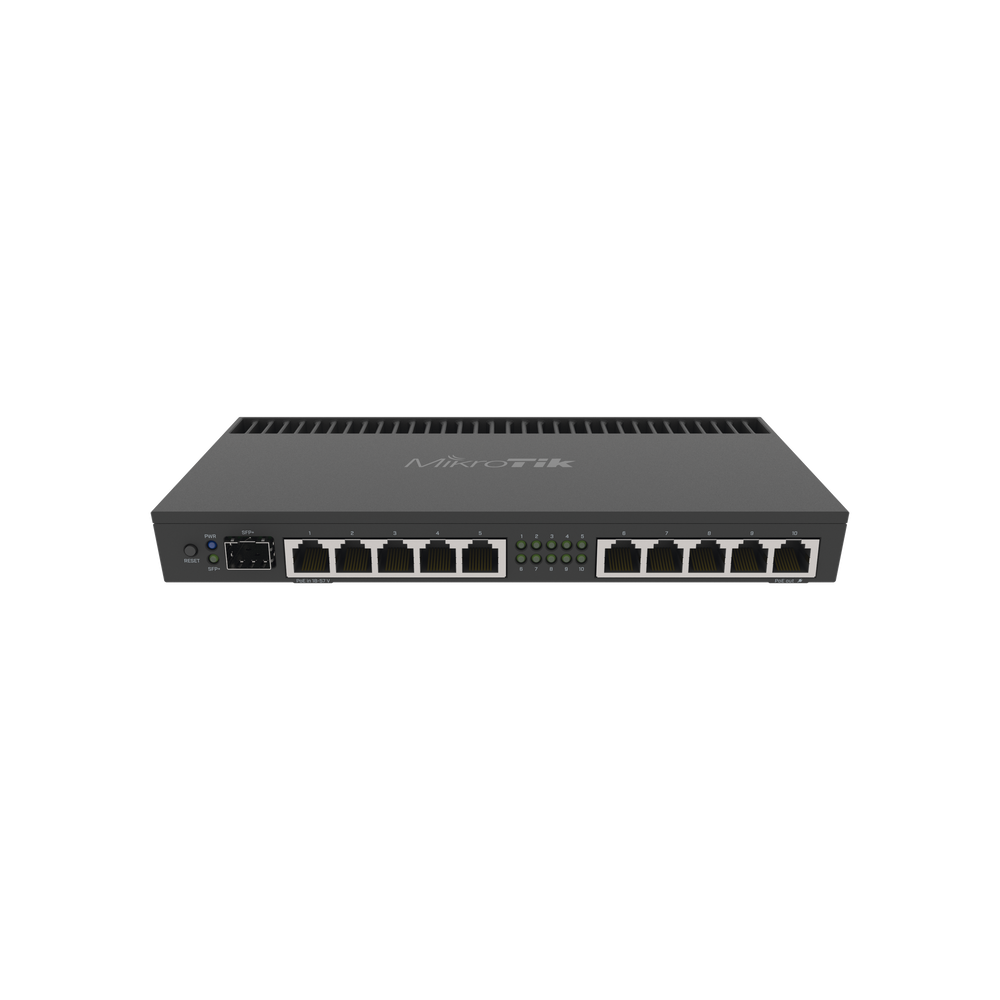 (RB4011iGS+RM) RouterBoard, CPU 4 Núcleos, 10 Puertos Gigabit Ethernet, 1 puerto SFP+