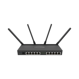 Router con Wi-Fi 4x4 MU-MIMO, hasta 2 watts de potencia, antenas de 3 dBi, 10 puertos Gigabit, 1 Puerto SFP+