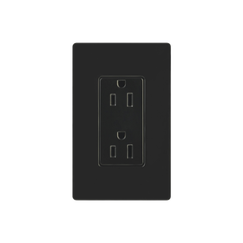 Tomacorriente, receptaculo convencional 120V, 15A, color negro.
