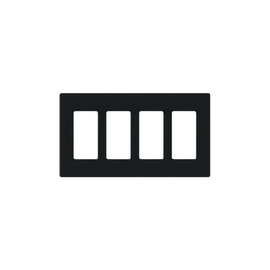 Placa de pared 4 espacio, para atenuador (dimmer), switch ó control remoto PICO inalámbrico.