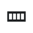 Placa de pared 4 espacio, para atenuador (dimmer), switch ó control remoto PICO inalámbrico.