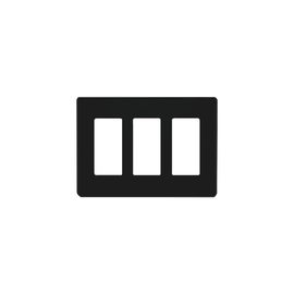 Placa de pared 3 espacio, para atenuador (dimmer), switch ó control remoto PICO inalámbrico.