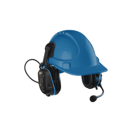 Protector Auditivo con montaje de casco, micrófono de brazo flexible con cancelación de ruido, comunicación cara a cara, alerta del medio ambiente, Bluetooh y comunicación a corto alcance.