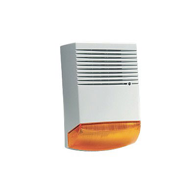 Sirena para exterior con unidad autocontenida, sirena y luz intermitente Sirena para exterior con unidad autocontenida, sirena y luz intermitente