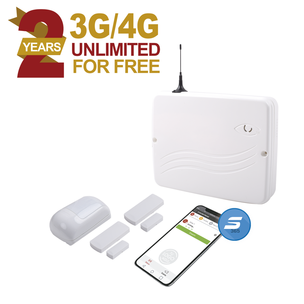 Hybrid Cloud Alarm Panel with communicator included 4G. 8 Wired / 32 Wireless zones / 100% programming via WEB.